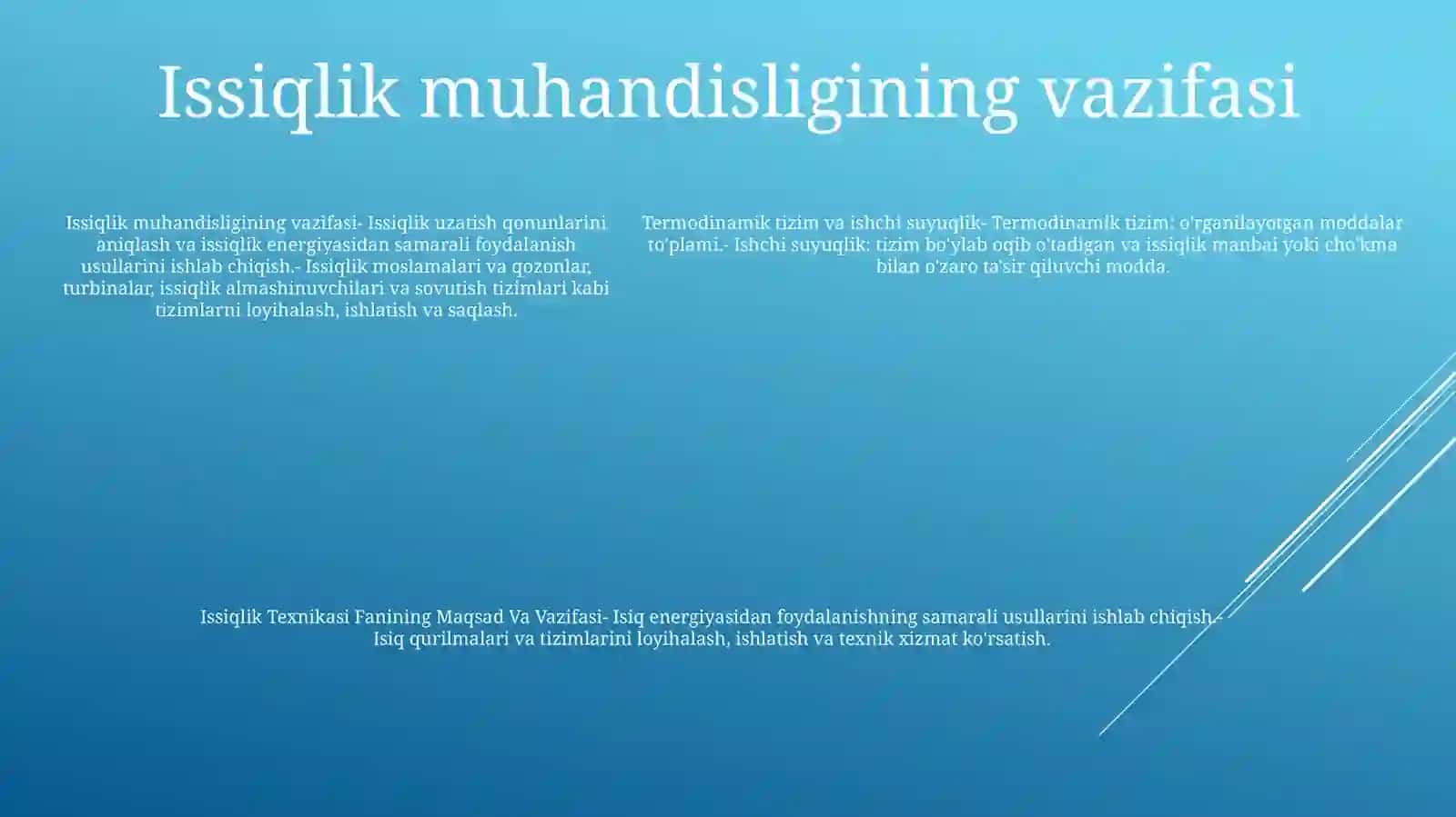 Issiqlik Texnikasi Fanining Maqsad Va Vazifasi. Termodinamik Tizim Va IshchiJism 4