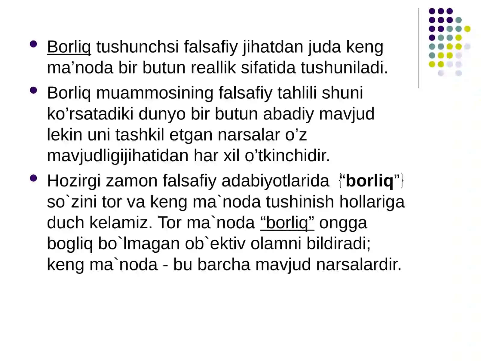 Borliq tushunchasining mohiyati va ma‘nosi 4