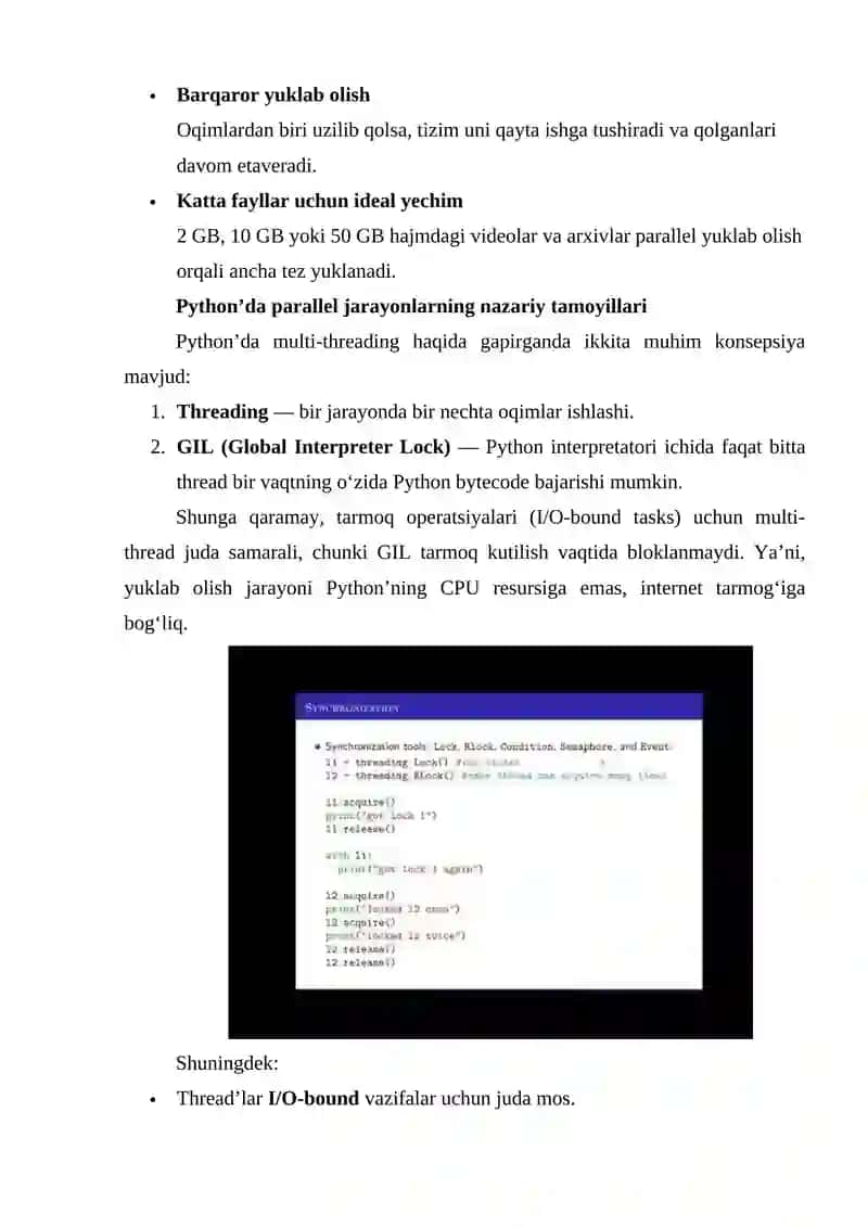 PYTHON’DA PARALLEL YUKLAB OLISH (MULTI-THREAD DOWNLOADER) YARATISH 4