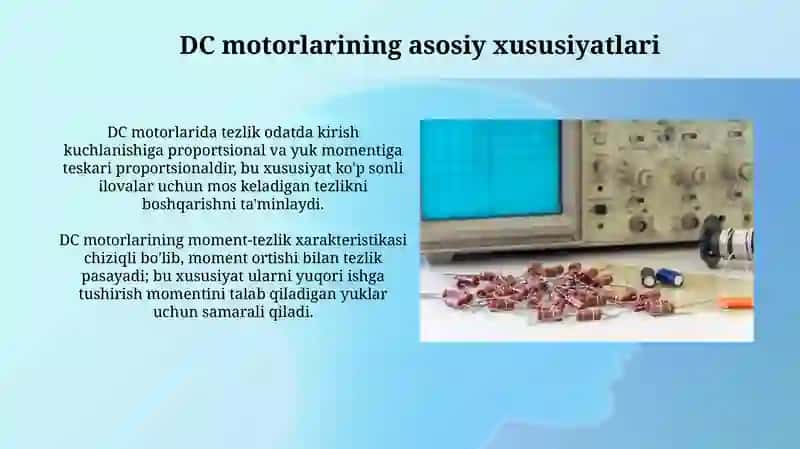 Ózgarmastokmatorlarning yakorzanjirga ketma-ket qarshlik ulab statistik tavsiflarni ôzgartirish 4