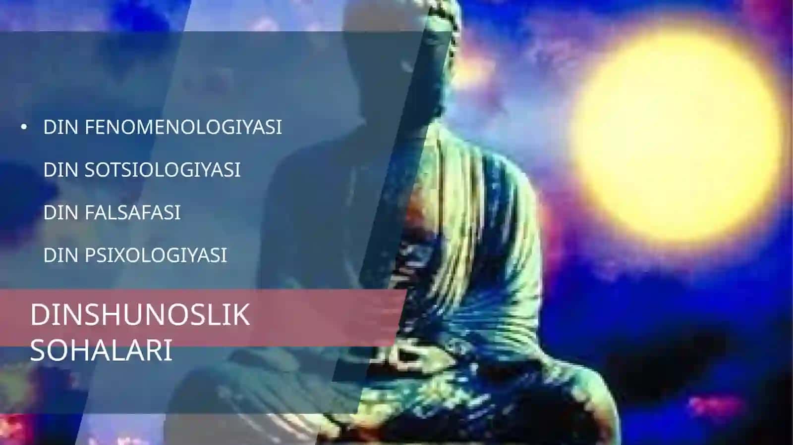 Dinshunoslik fanini o'qitish 4