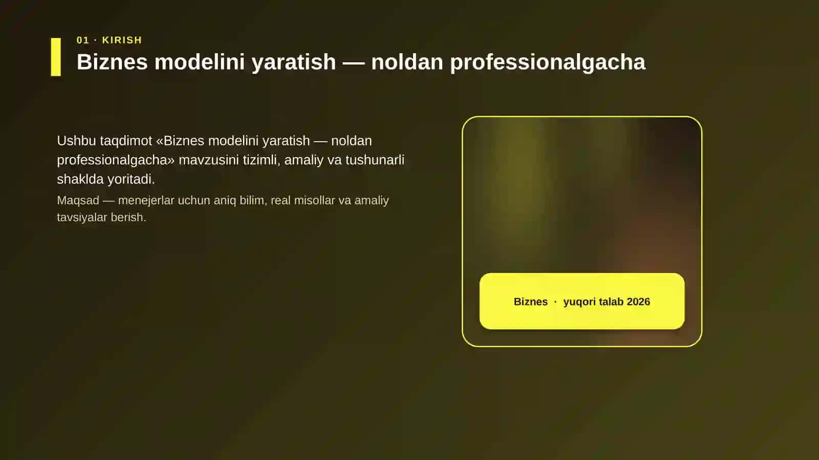 Biznes modelini yaratish — noldan professionalgacha 4