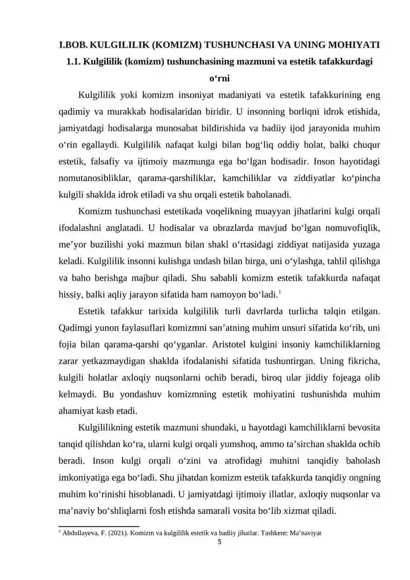 KULGILILIK (KOMIZM) VA UNING ESTETIK XUSUSIYATLARI 4