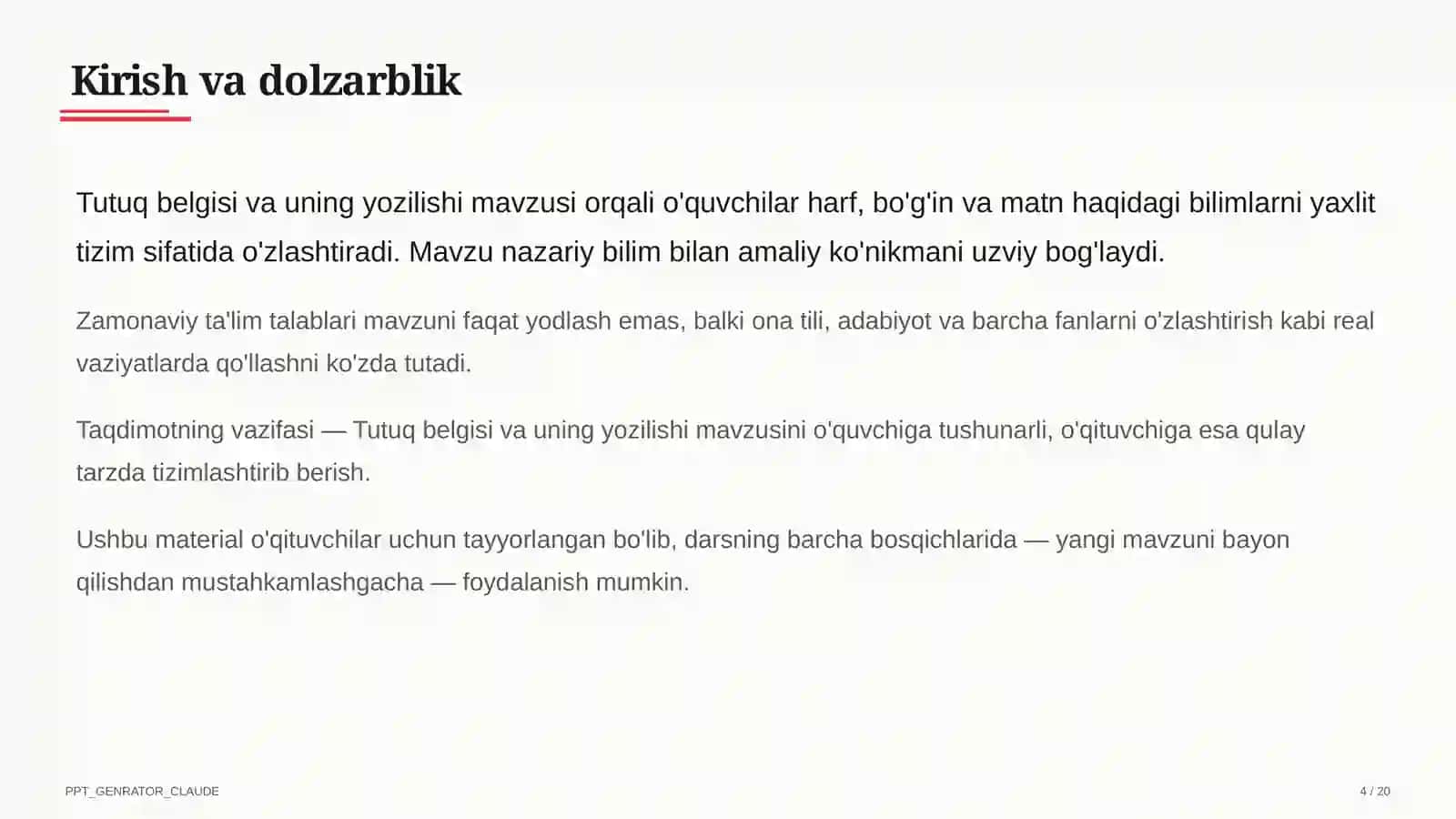 Tutuq belgisi va uning yozilishi (2-sinf) 4