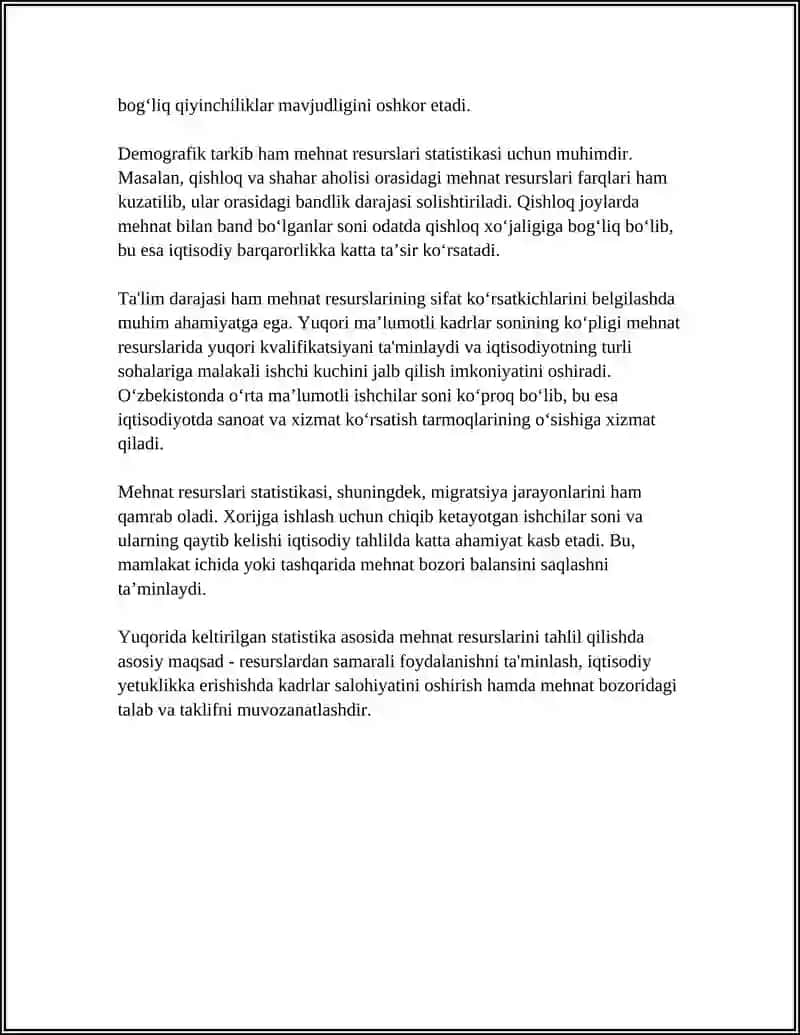 MEHNAT RESURSLARI TAHLILI 4