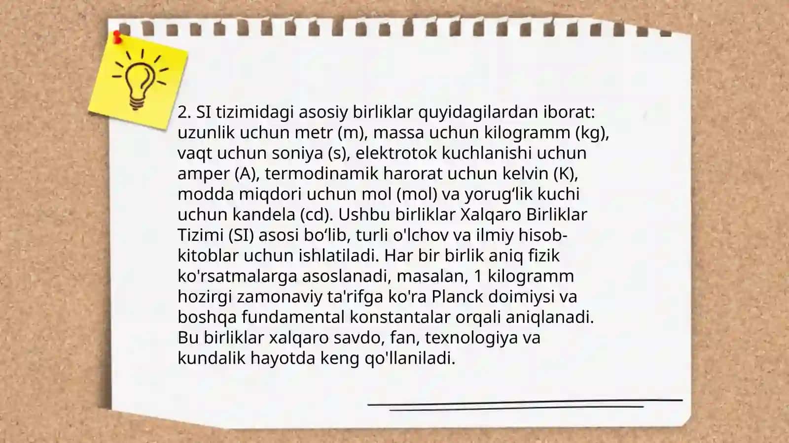 Fizik kattaliklar va ularning oʻlchov birliklari haqida tushuncha 4