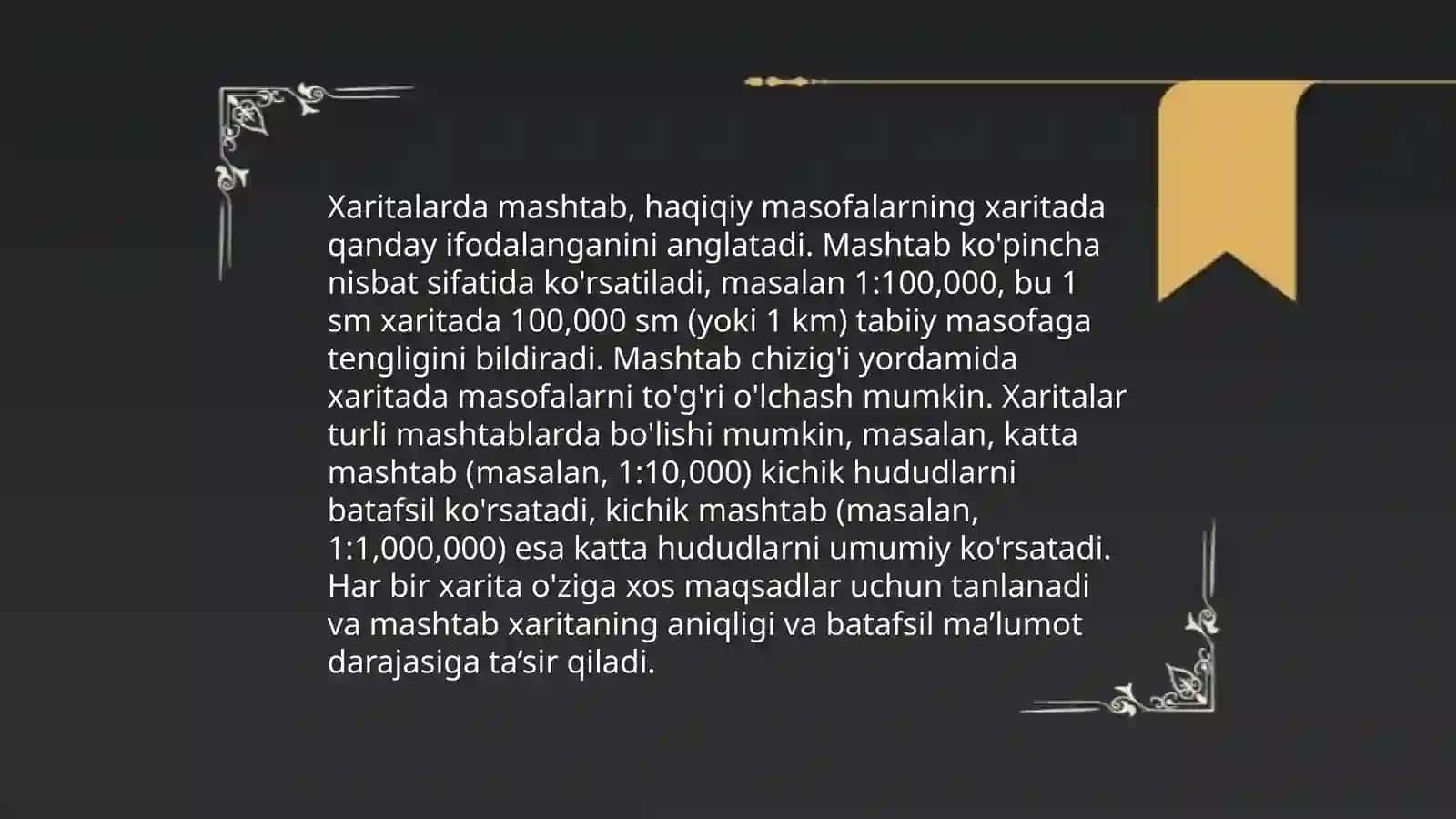Mashtab ustida amalar va masallar yechish 4