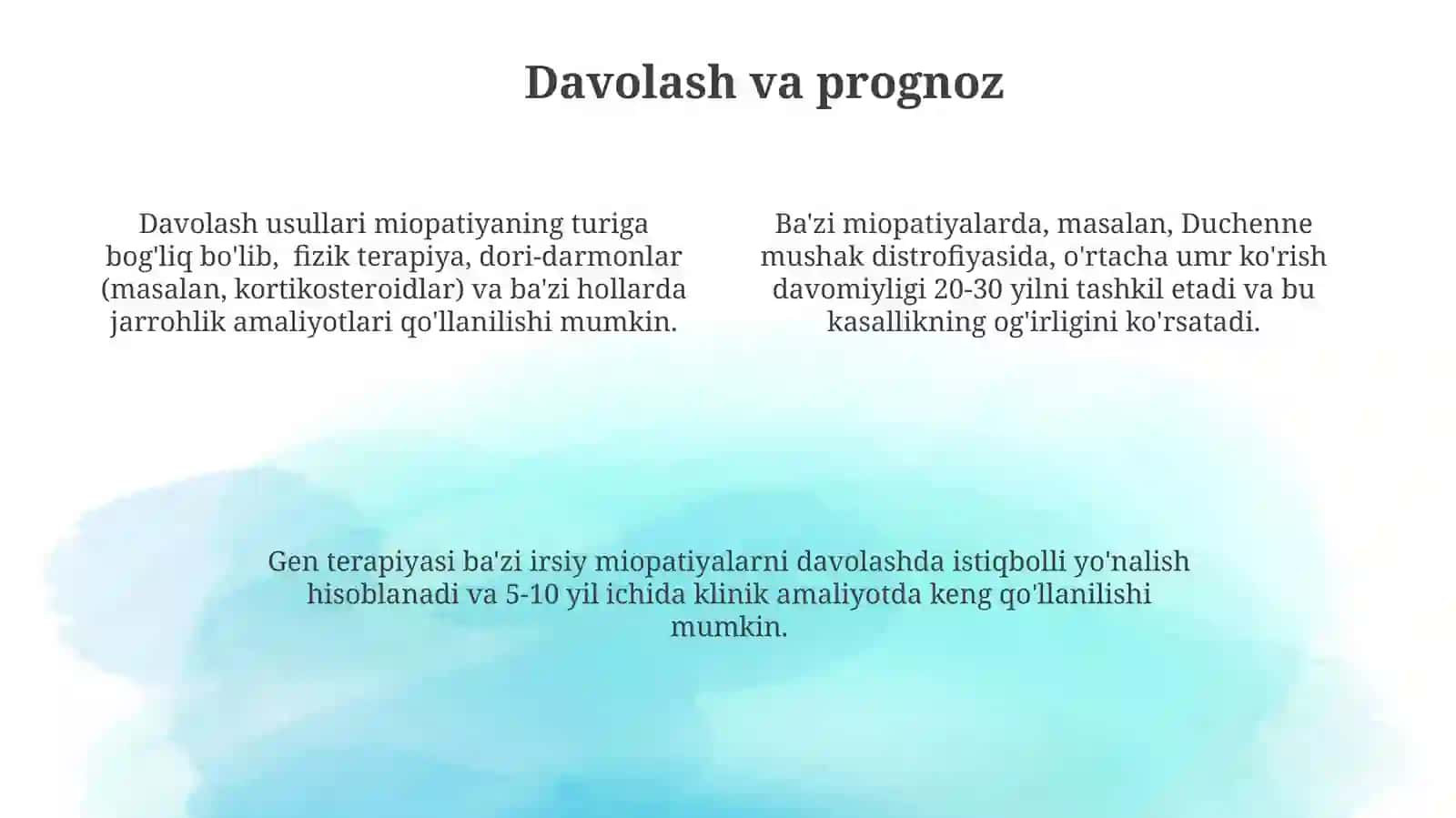 Asab tizimining (miopatiyalar) nasliy kasalliklari 4