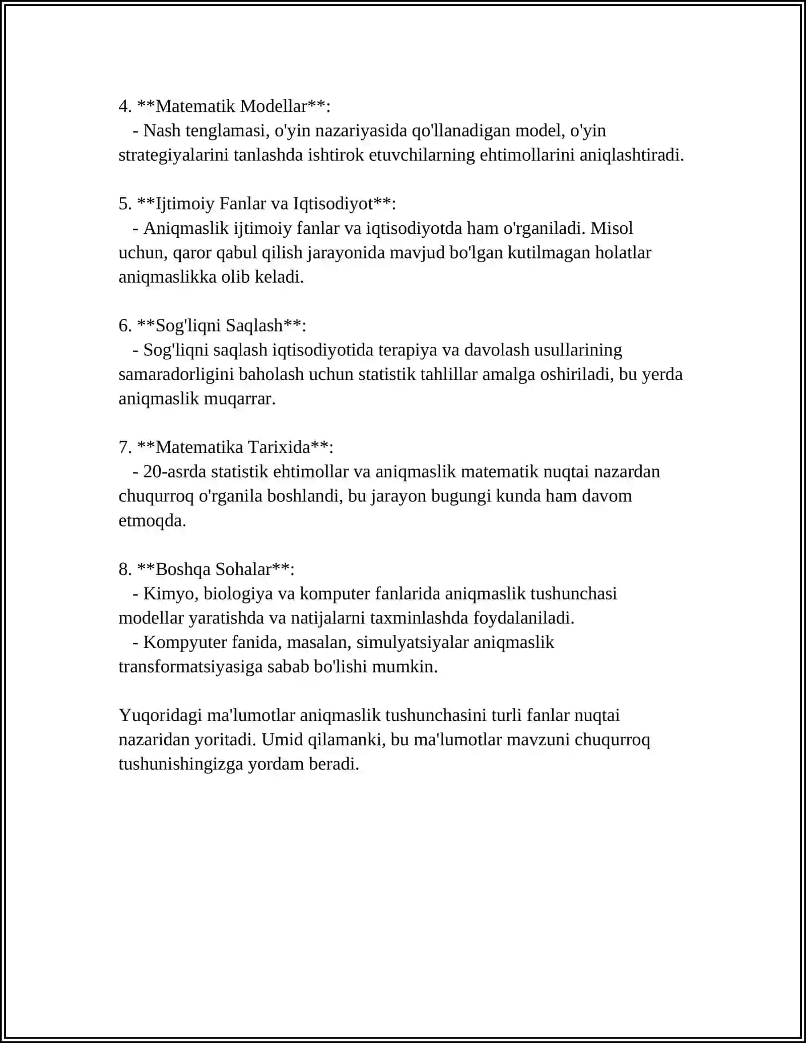 ANIQQMASLIKLAR VA ULARNI OCHISH 4