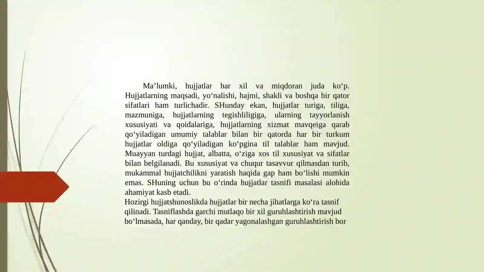 Hujjat turlari va xususiyatlari 4