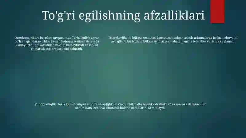 Tekis Egilish 4