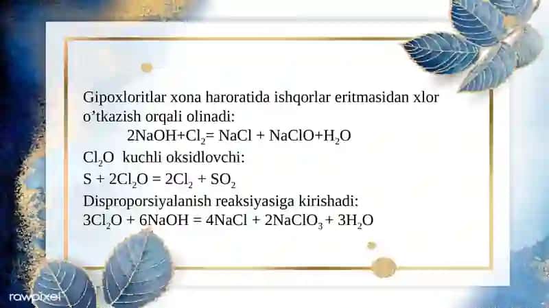 Xlorning kislorodli birikmalari 4