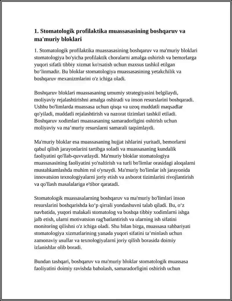 TIBBIY PROFILAKTIKA STOMOTOLOGIK MUASSASALARINING ASOSIY TARKIBIY BO'LINMALARI 4