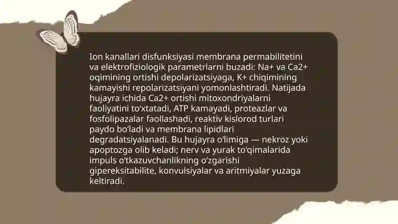 Membranalar buzilishlarni patalogik jarayonlarni kelib chiqarishidagi oʻrni 4