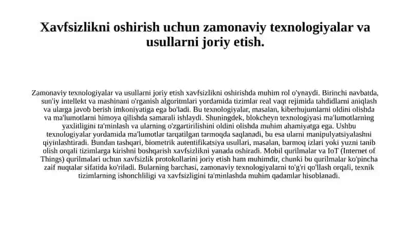 Texnik tizimlarning zaif joylarini aniqlash va baholash usullari 4