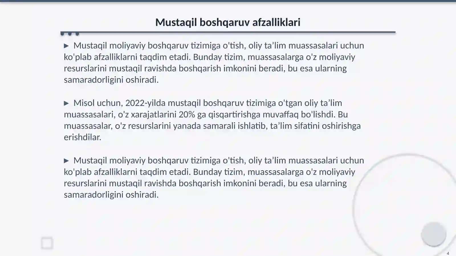 Moliyaviy boshqaruv asoslari 4