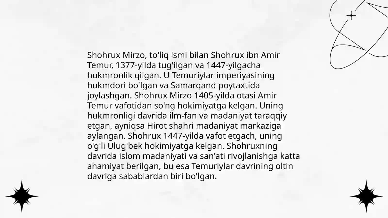 Timuriy shaxzodalar 4
