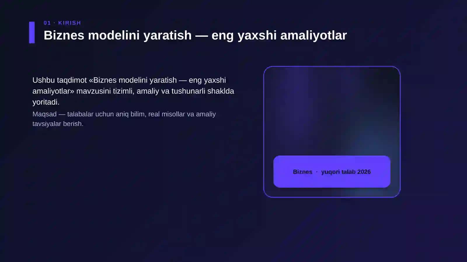 Biznes modelini yaratish — eng yaxshi amaliyotlar 4