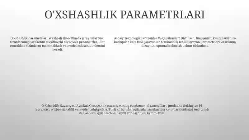 OʻXshashlik NazariyasiAsoslari 4