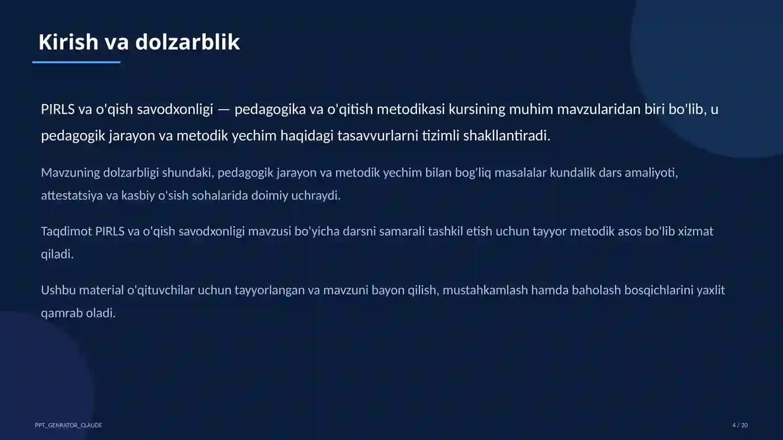 PIRLS va o'qish savodxonligi 4