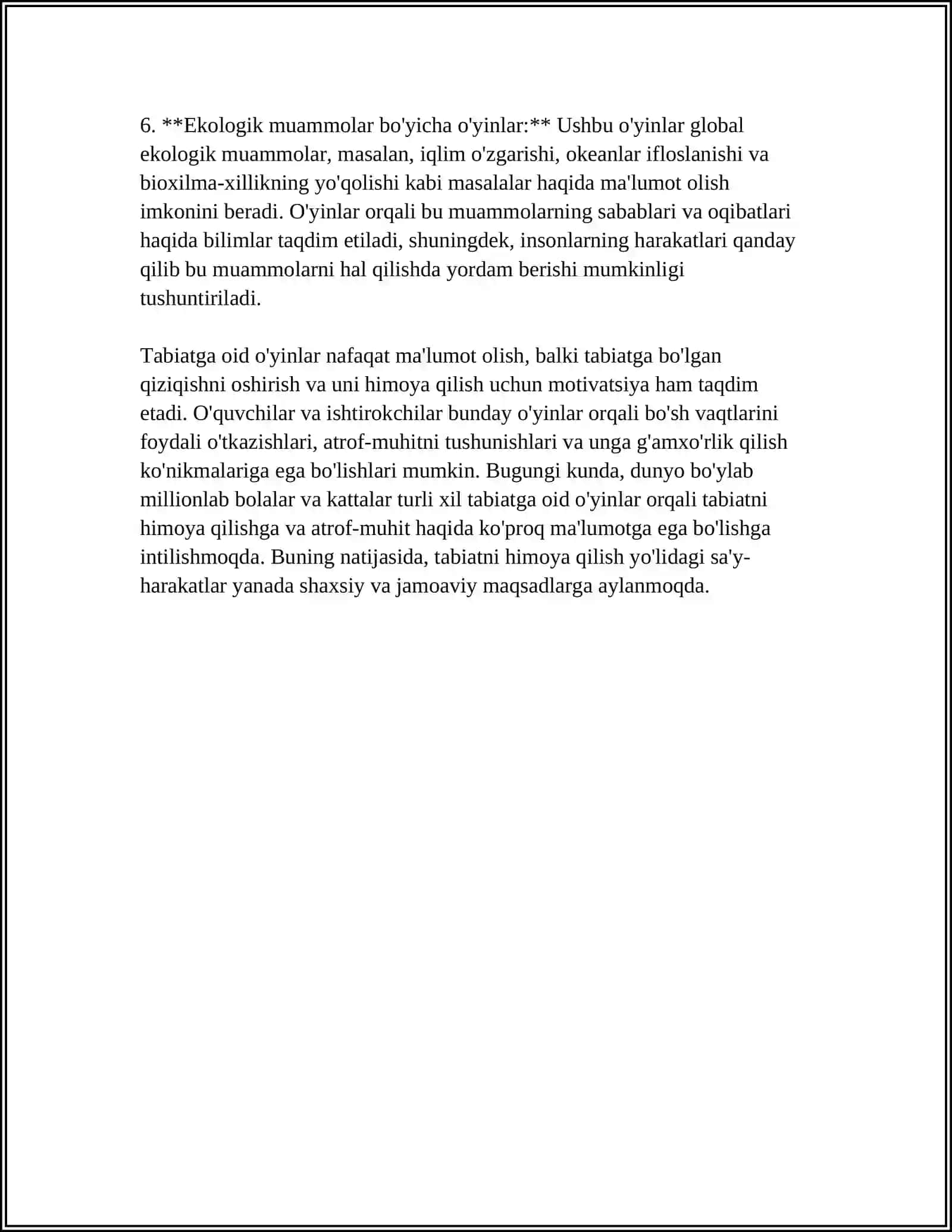 Bolalarda tabiatga nisbatan qiziqish uygʻotish 4
