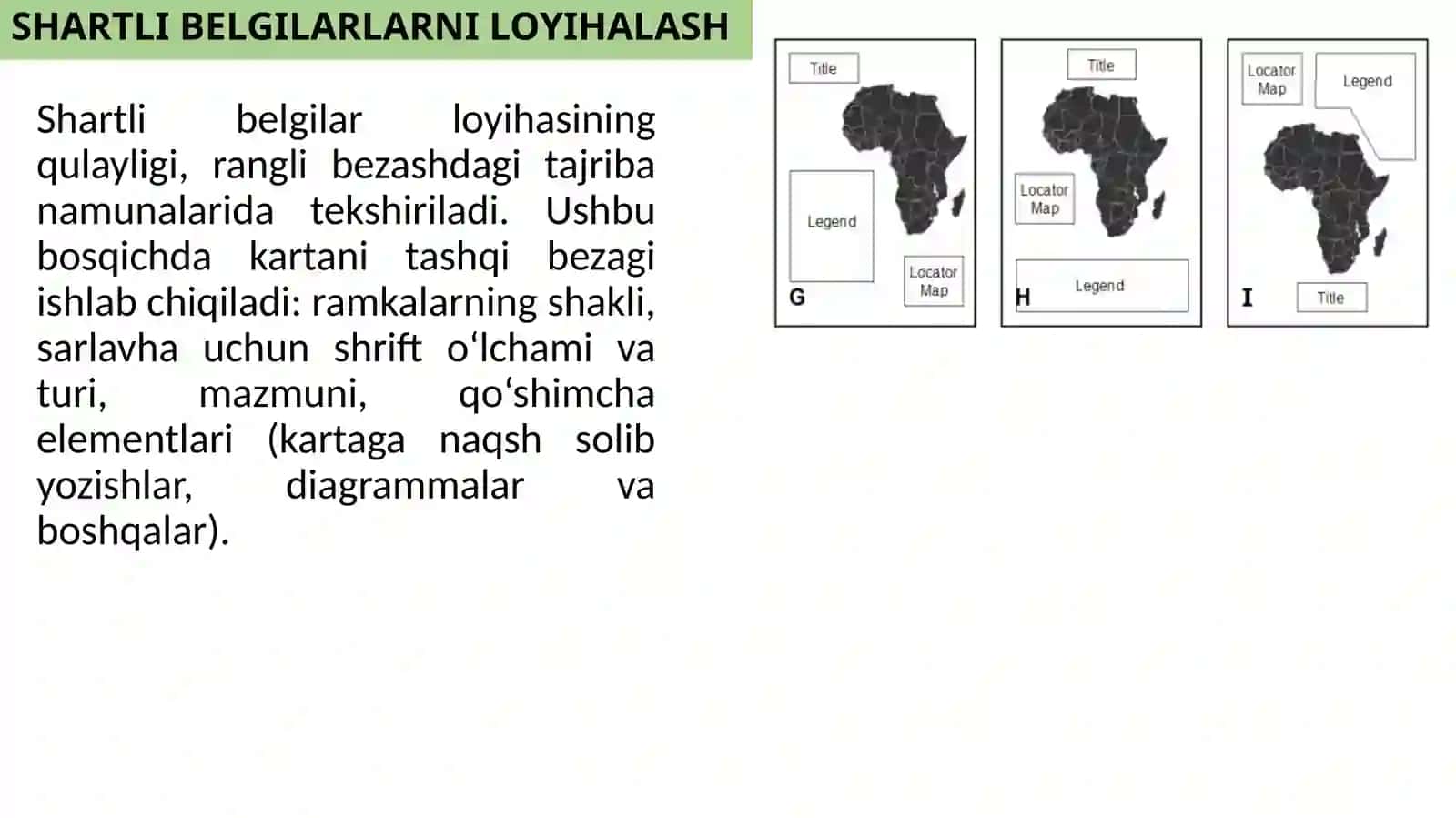 Mavjud kartografik materiallarni geodezik asoslarini tahmin qilish va ularni tuziladigan kartalarning geodezik koordinatalar tizimiga o’girish 4