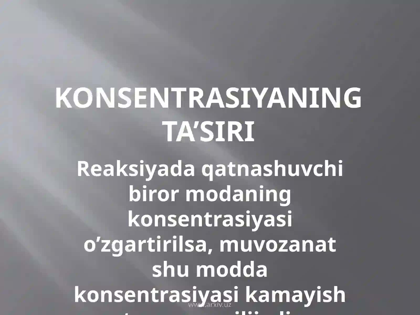 Kimyoviymuvozanatgata’siretuvchiomillar 4