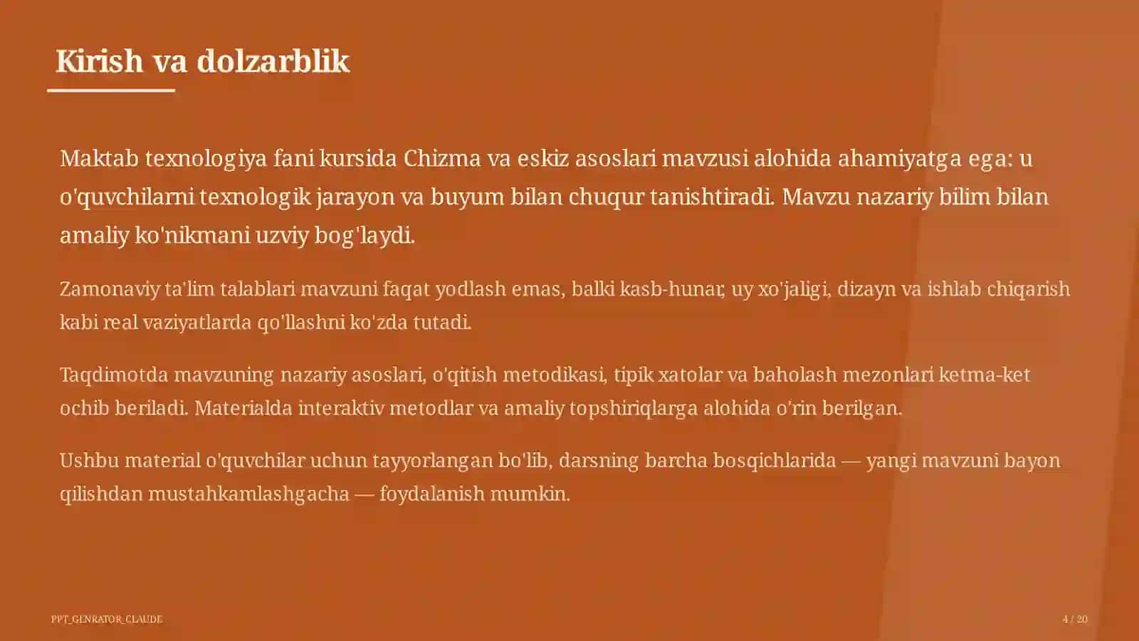 Chizma va eskiz asoslari (6-sinf) 4