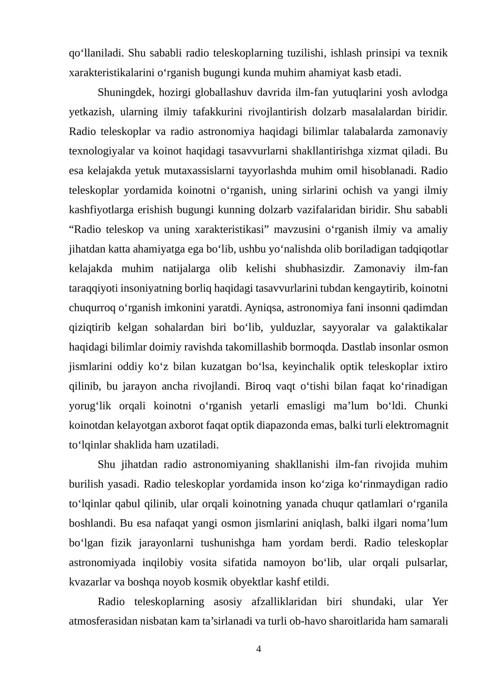 Radioteleskop va uning fizik xarakteristikasi 4