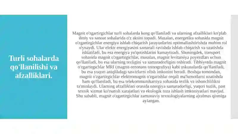 Magnit o'zgartirgichlar 4