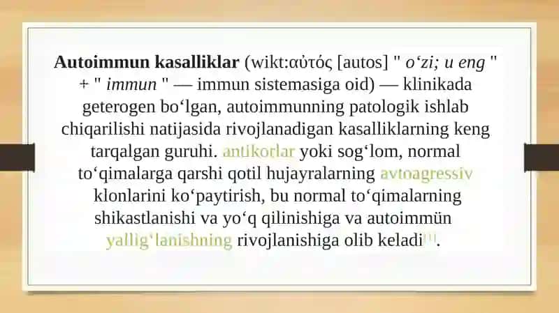 Immunopatologiya va uning o‘sma hujayralari kelib chiqishidagi ahamiyati 4