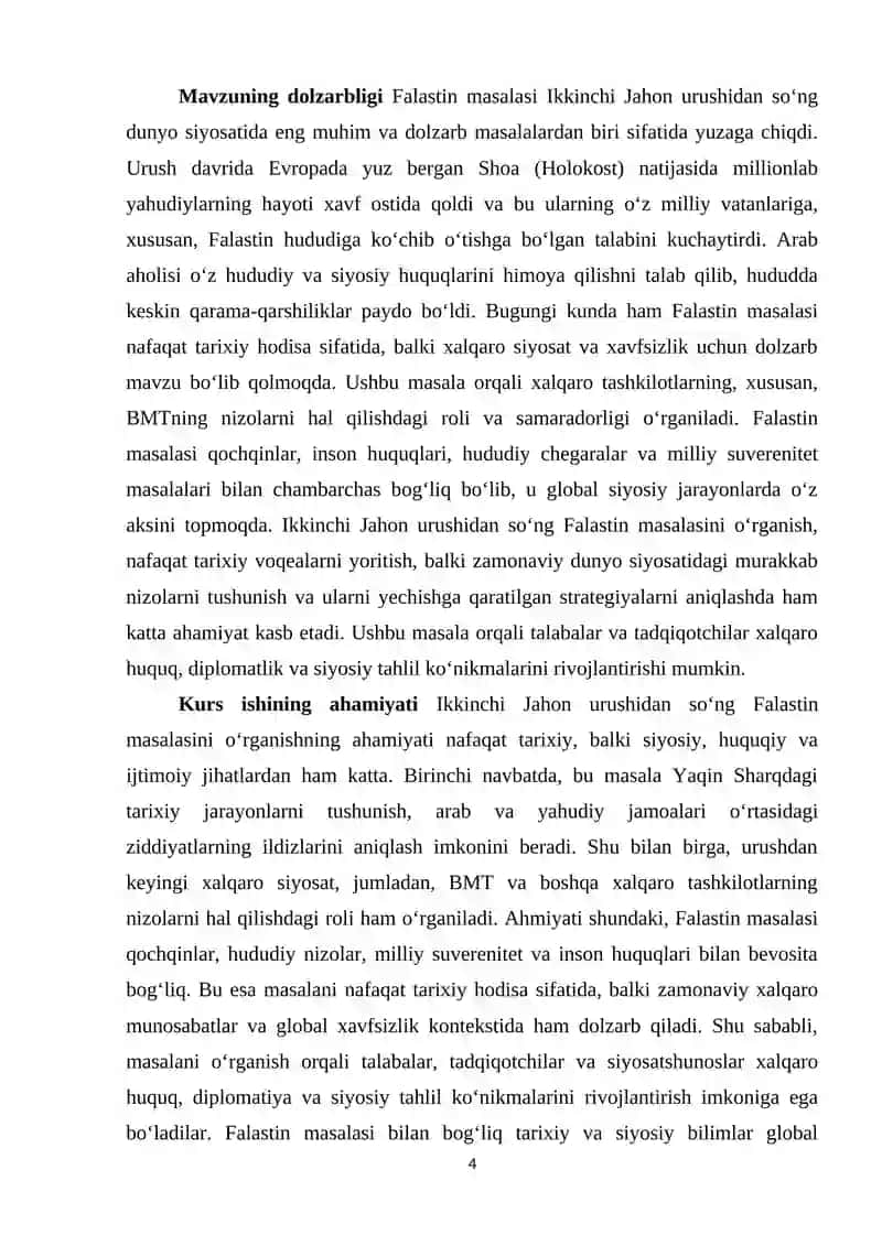 Ikkinchi jahon urishidan so'ng Falastin masalasi 4