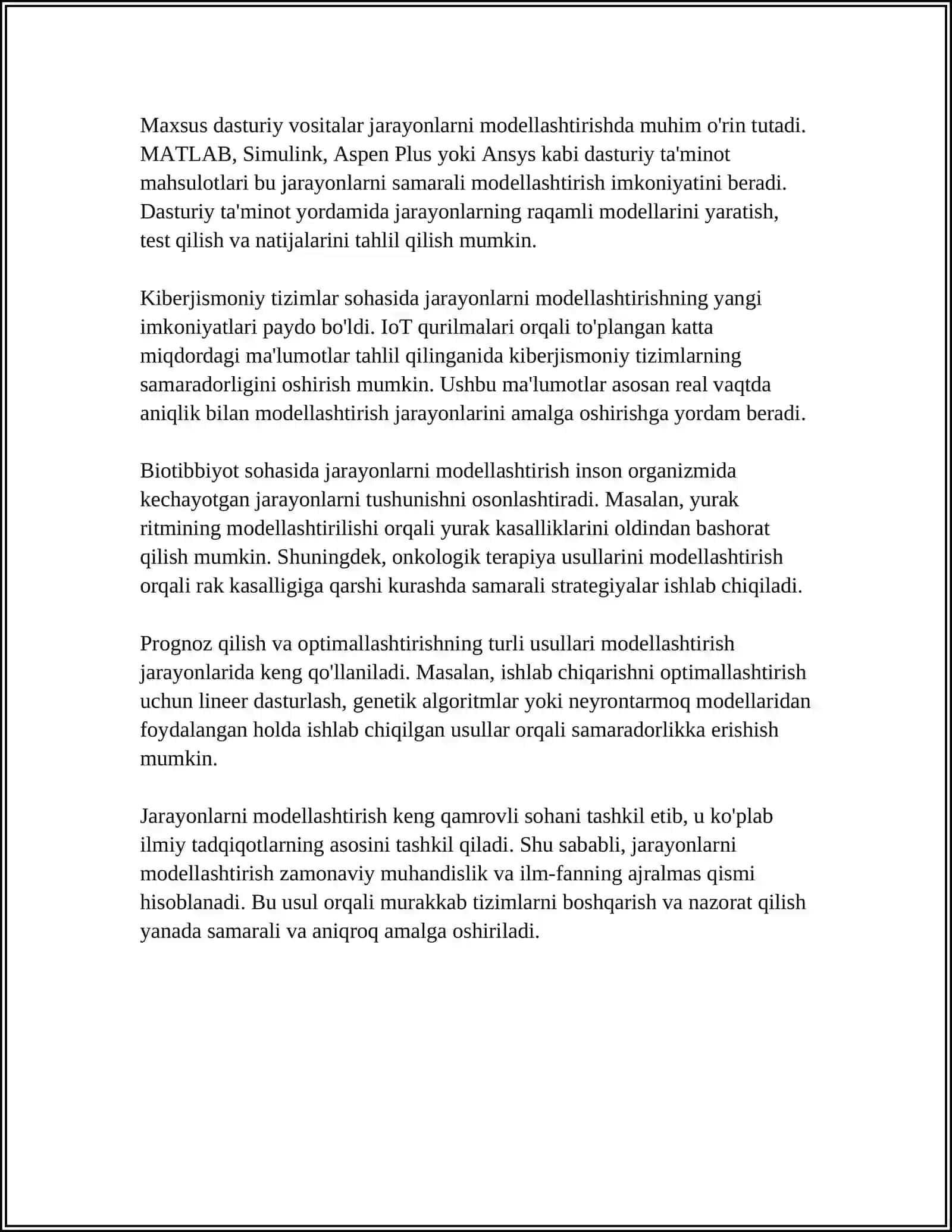 JARAYON VA OPERATSIALARNI TAKOMILLLASHTIRISH TAMOYILLARI 4