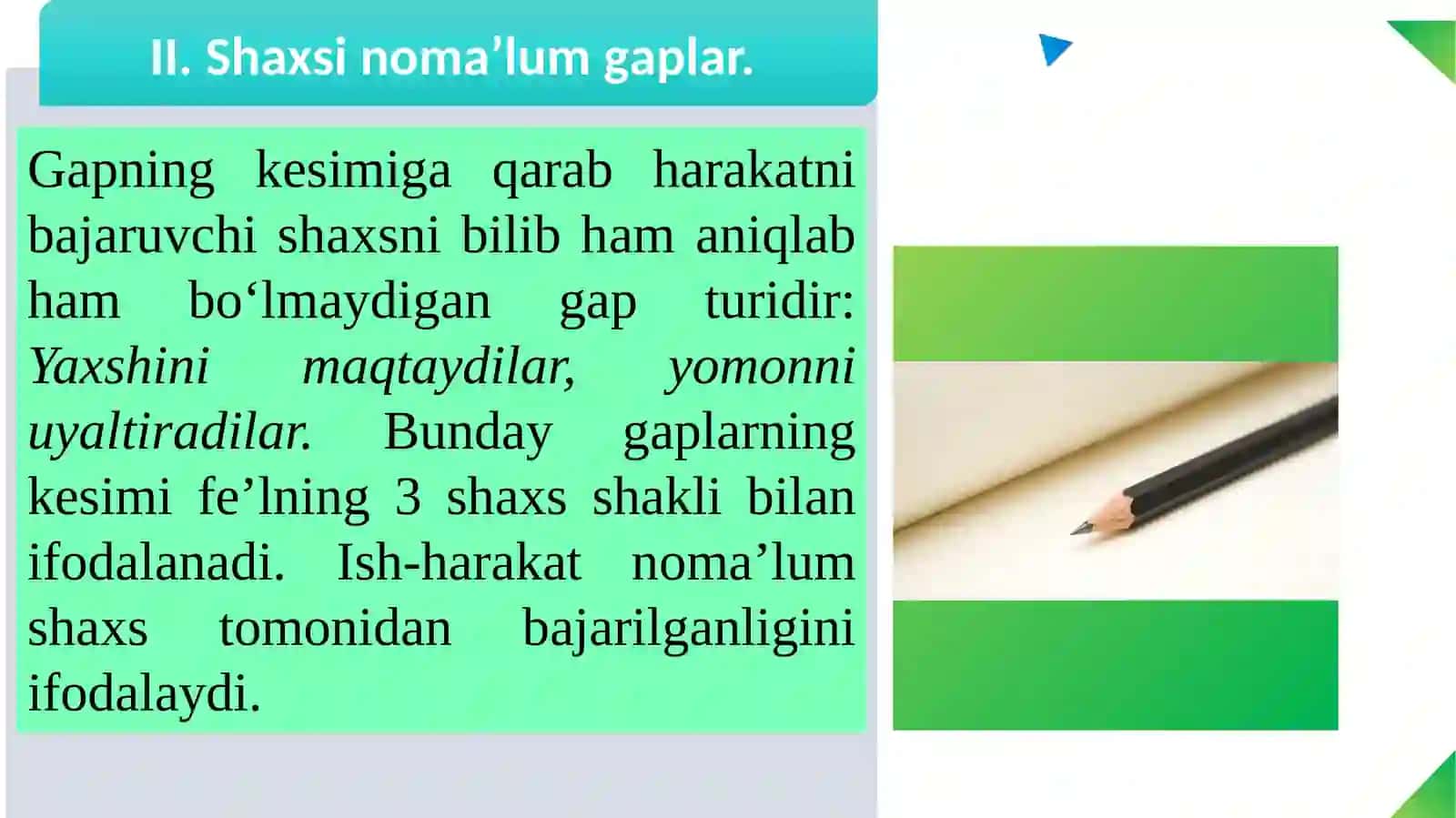 Bir bosh boʻlakli gaplarning uslubiy roli. Toʻliqsiz gaplarning matn tarkibidagi oʻrni 4