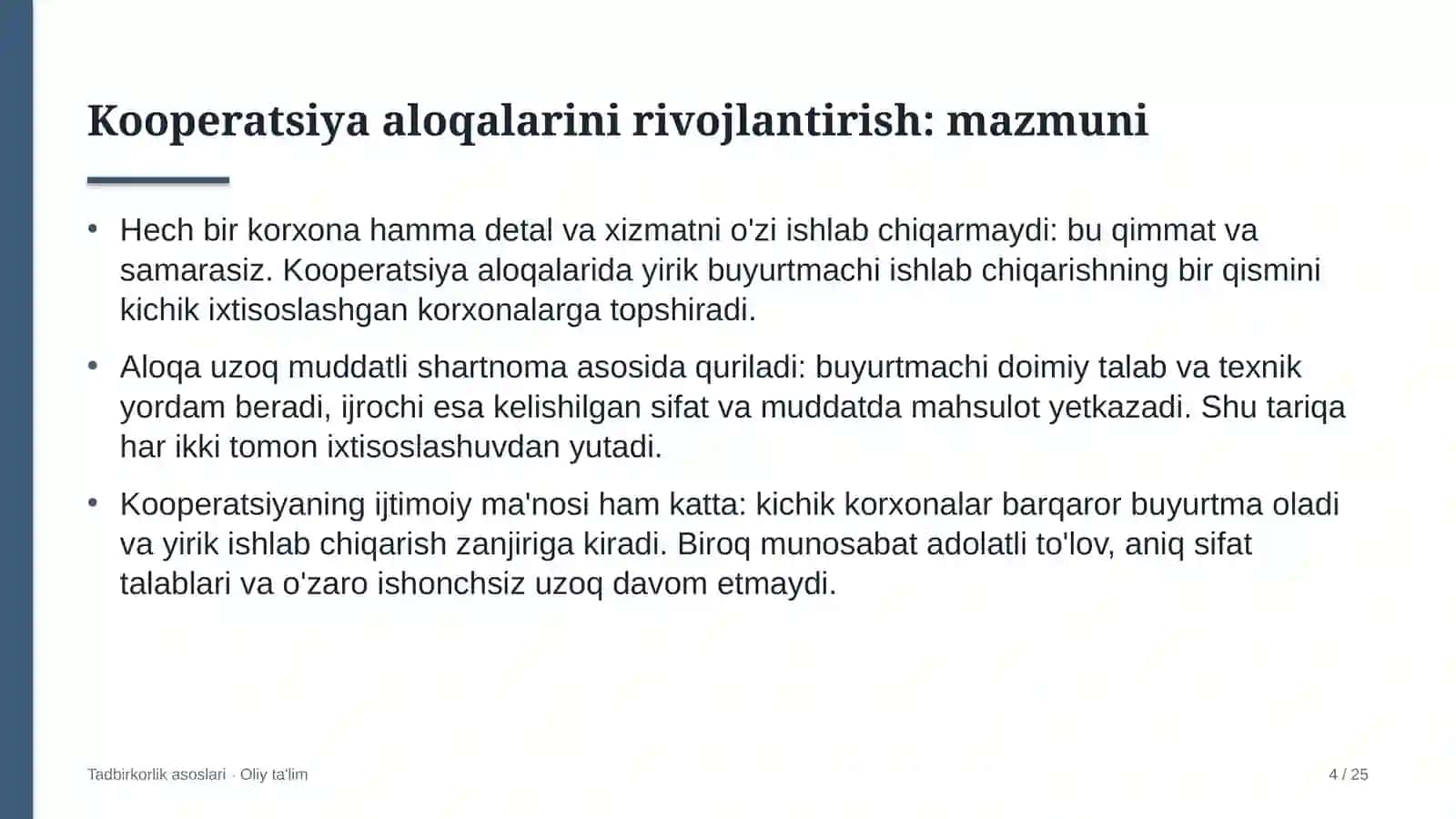 telekommunikatsiya kompaniyalarida kooperatsiya aloqalarini rivojlantirish 9139 4