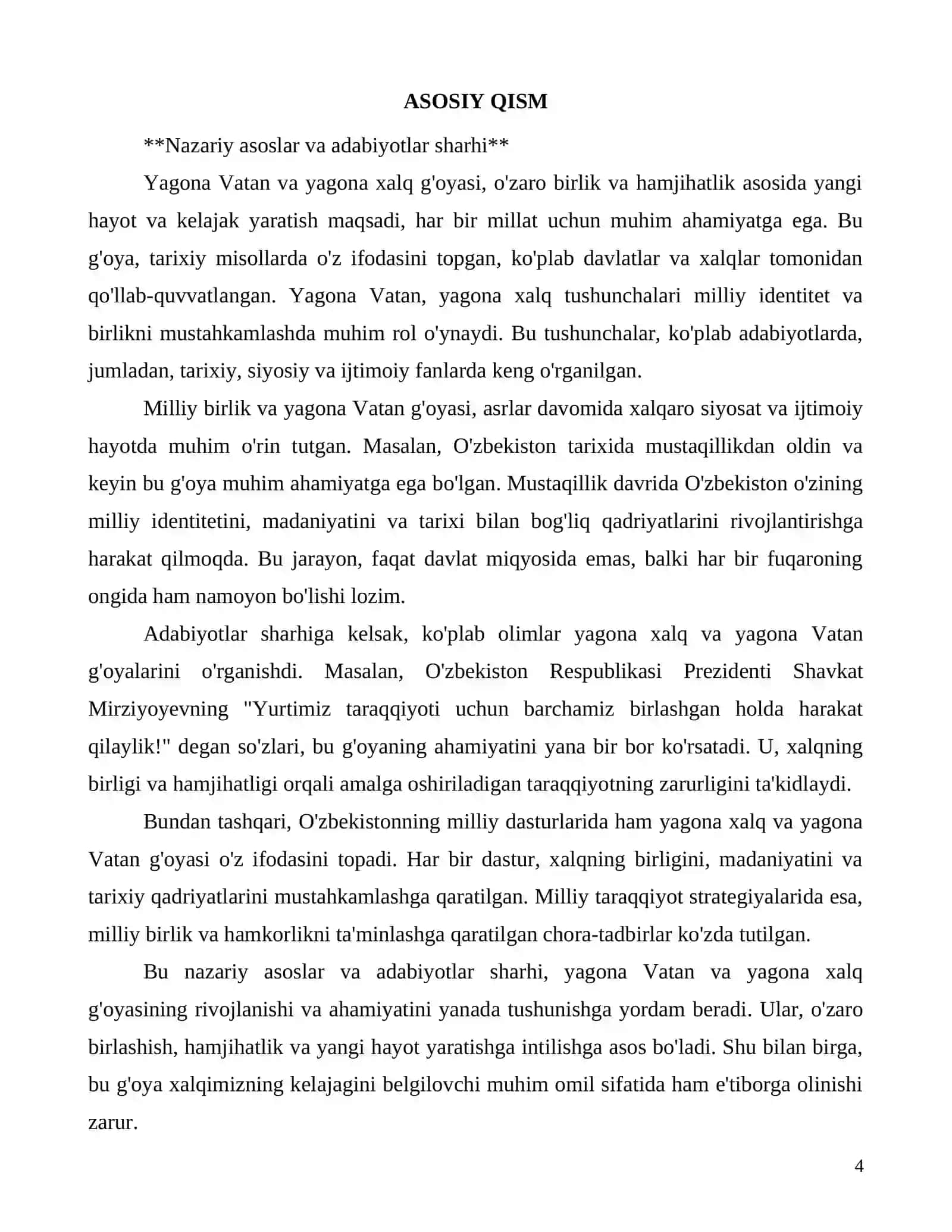 Yagona Vatan, yagona xalq bo'lib, yangi hayot yaratamiz! 4