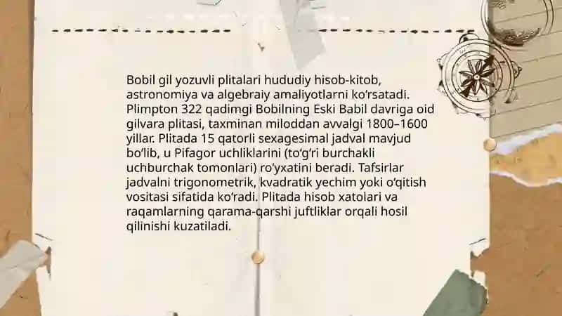 Qadimgi Bobil va qadimgi Yunon matematikasi 4