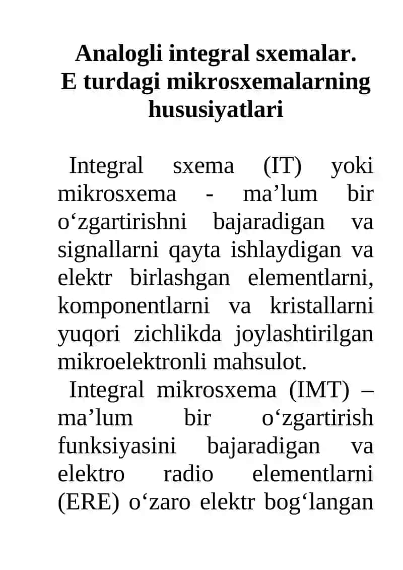 Analogli integral sxemalar 4