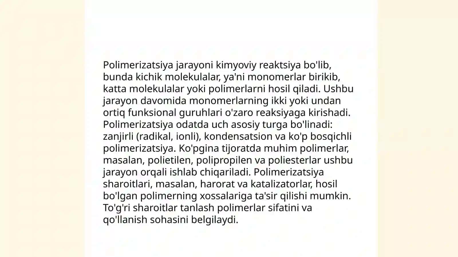 Poliefirlar ishlab chiqarish jarayonining nazariy asoslari 4