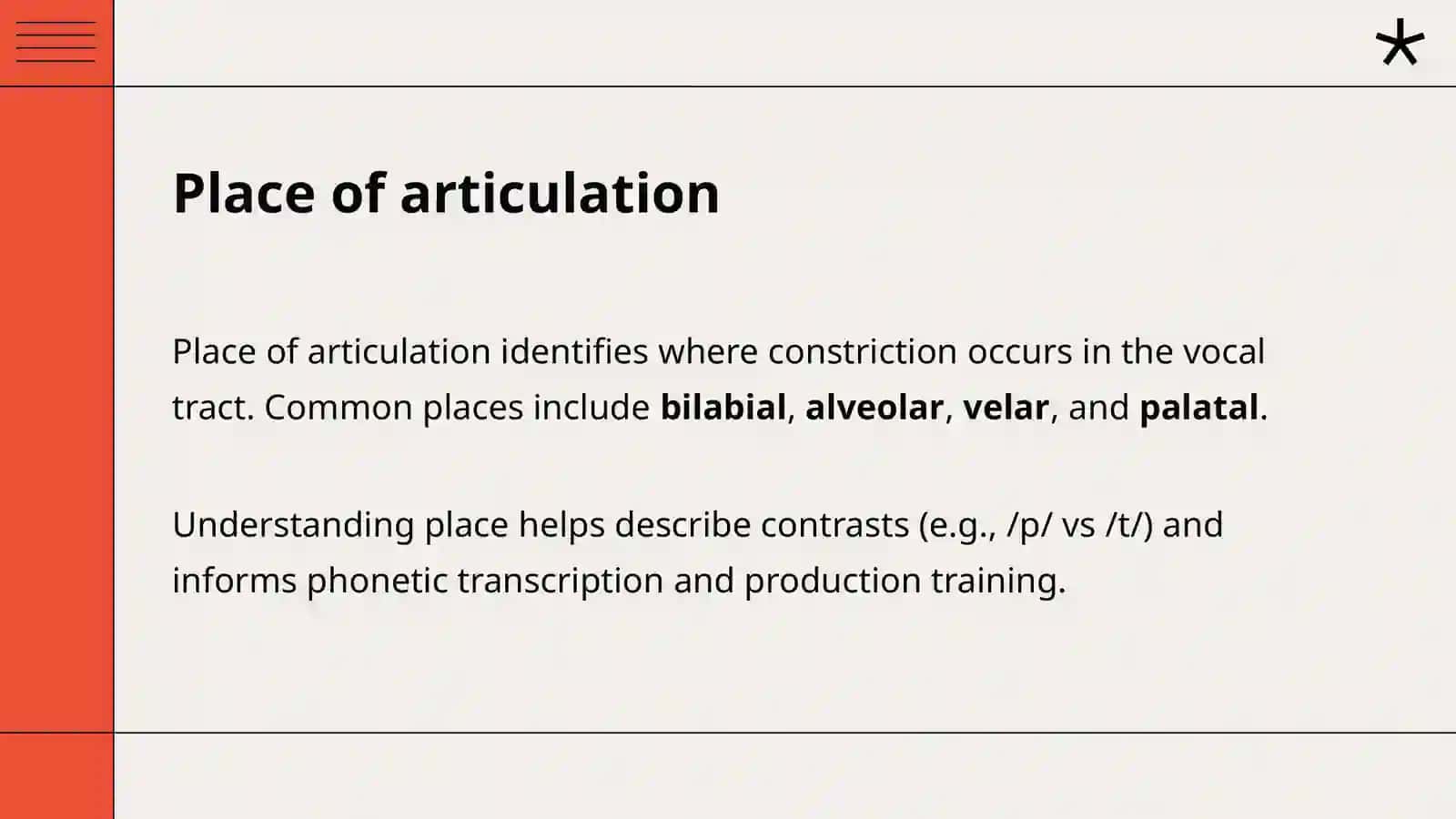 Articulatory Aspect 4