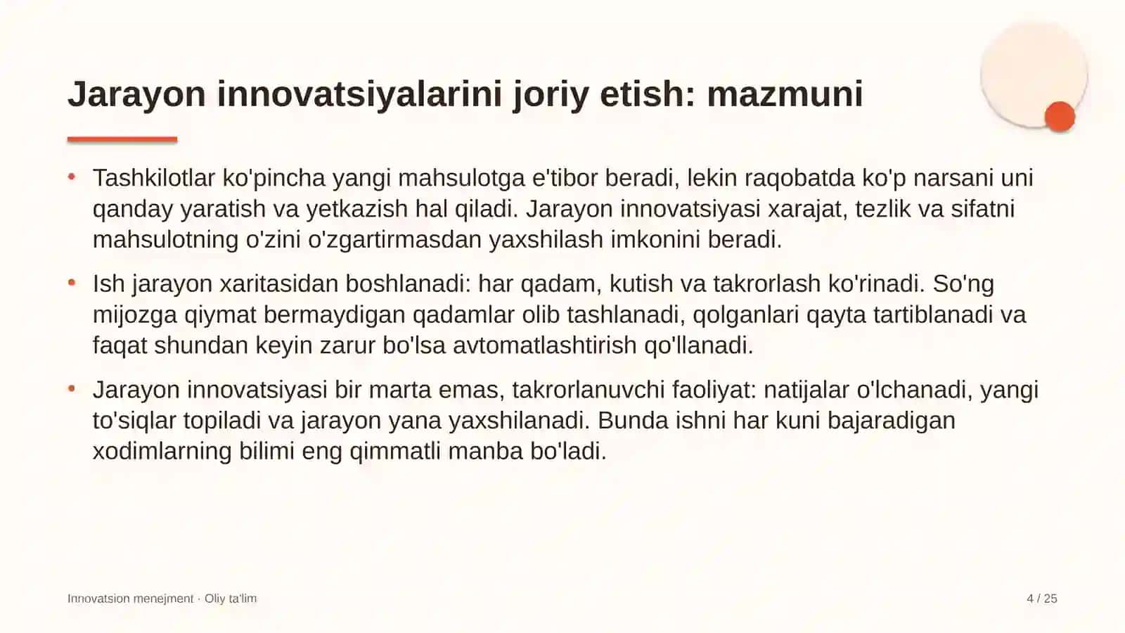 muhandislik qidiruv ishlarida jarayon innovatsiyalarini joriy etish 2494 4