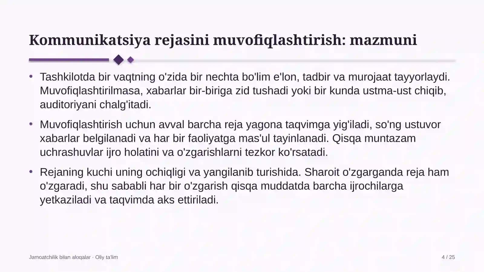 Kardiologiya markazlarida kommunikatsiya rejasini muvofiqlashtirish 4