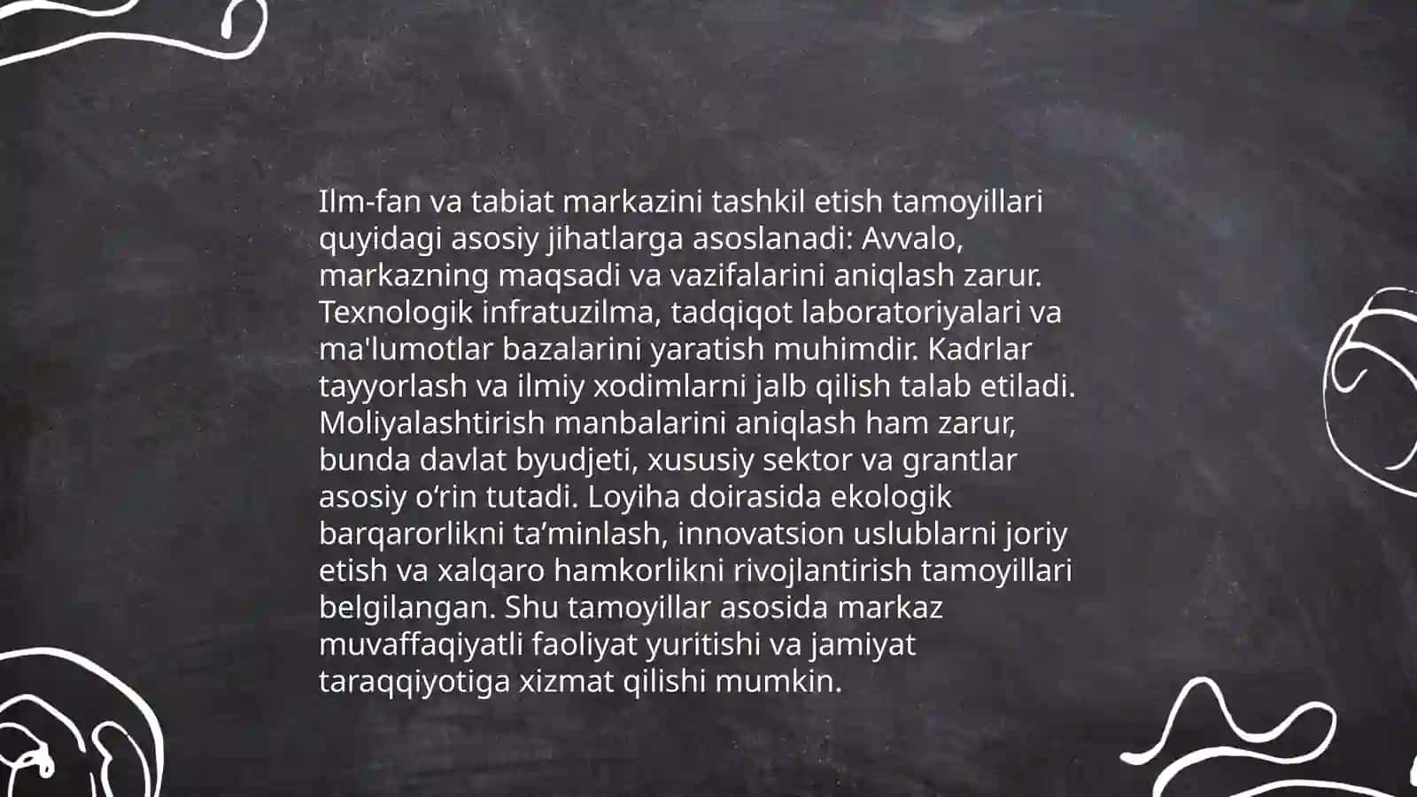 Ilm - fan va tabiat markazi va unda faoliyatlarni tashkil etish 4