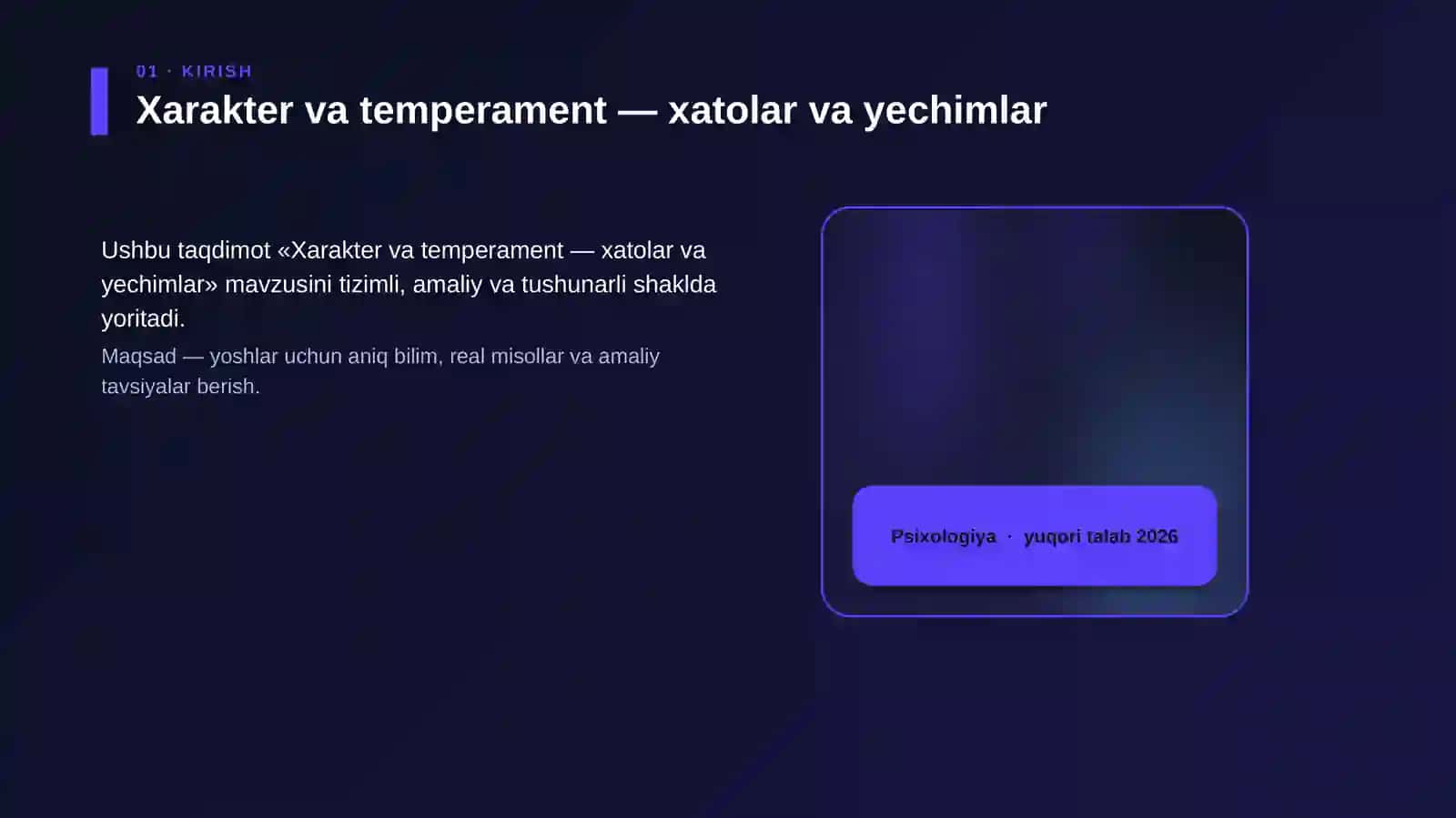 Xarakter va temperament — xatolar va yechimlar 4