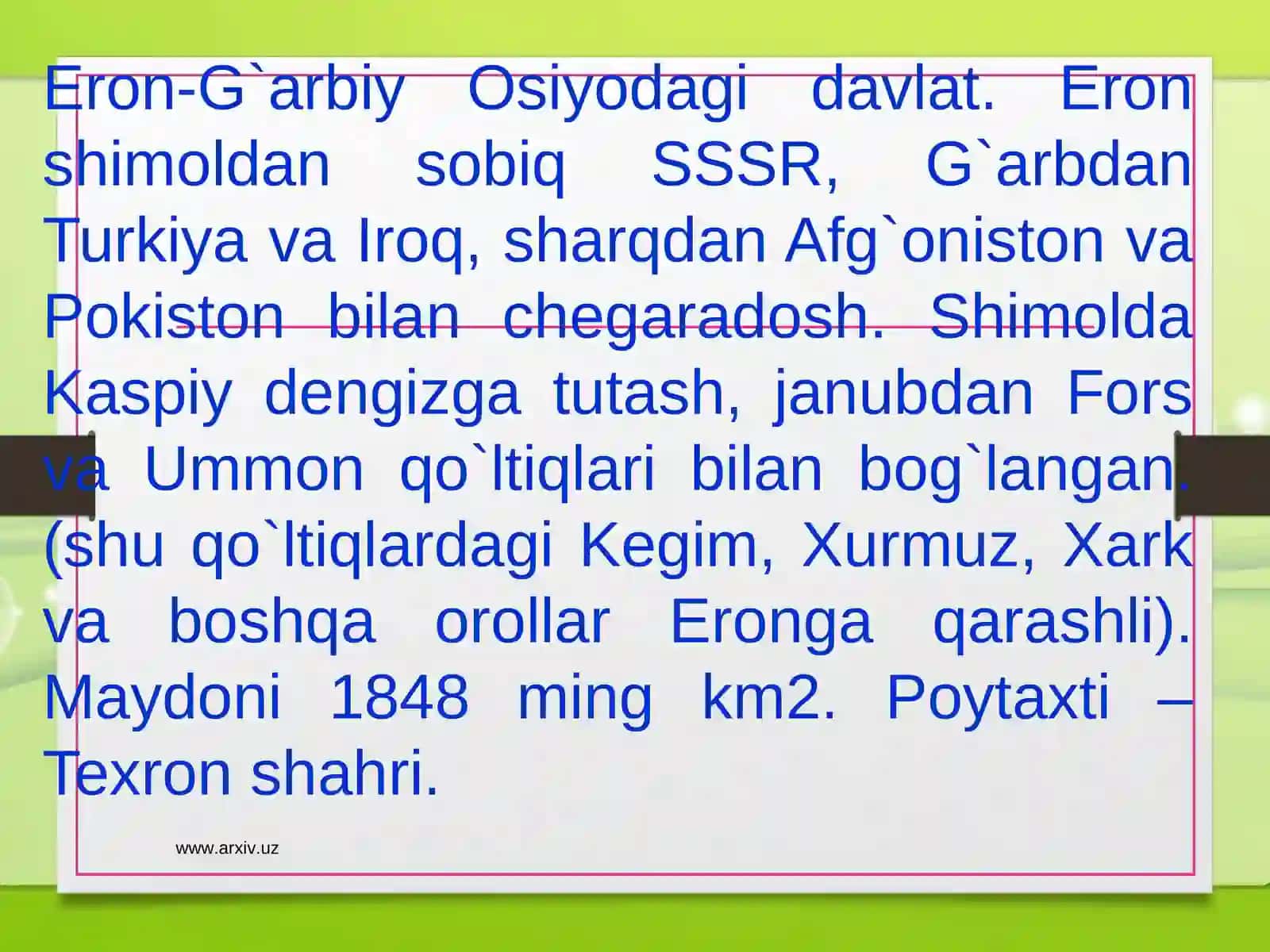 Eronning iqtisodiy va siyosiy ahvoli 4