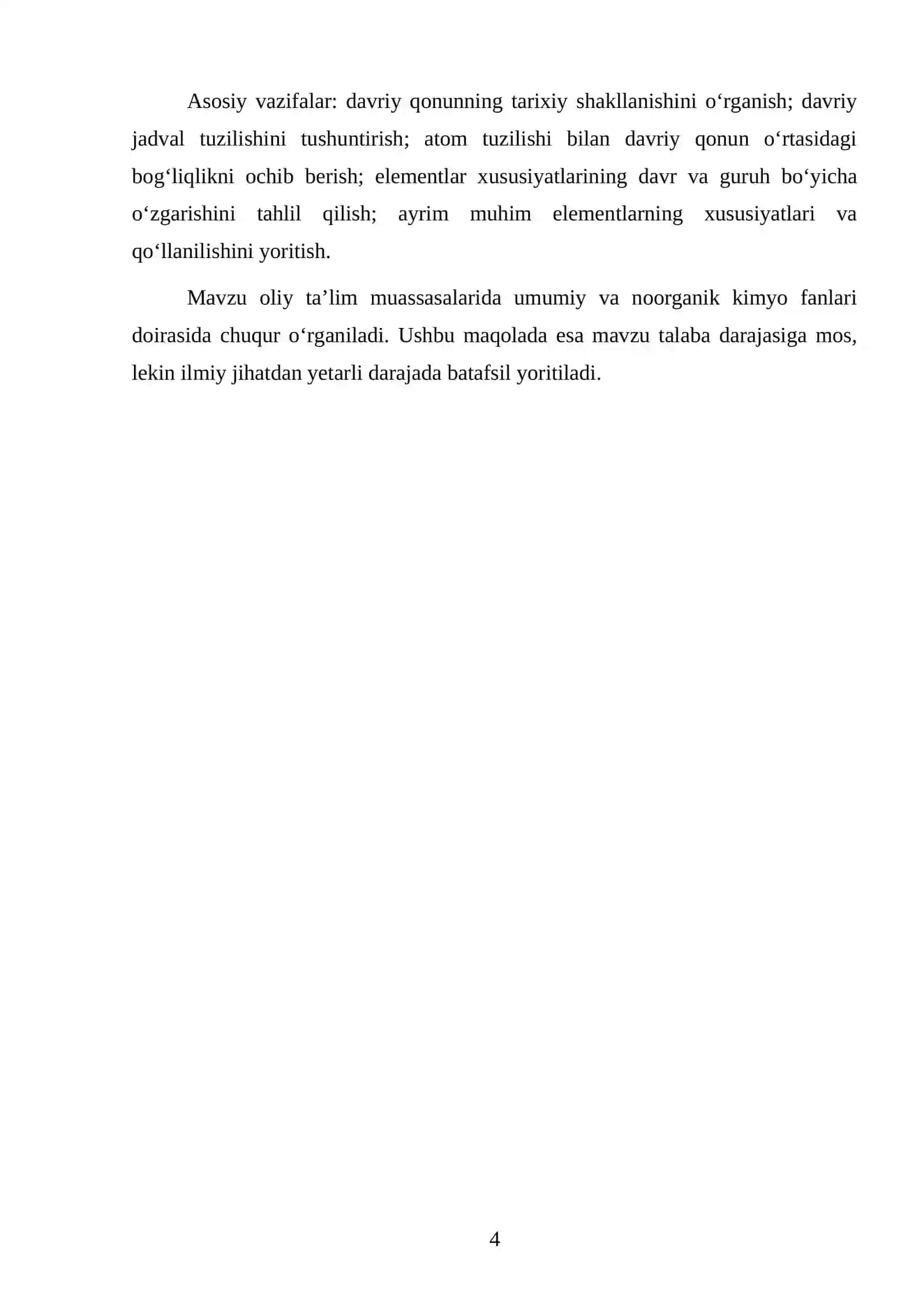 Mendeleyev davriy jadvali va kimyoviy elementlarning xususiyatlari 4