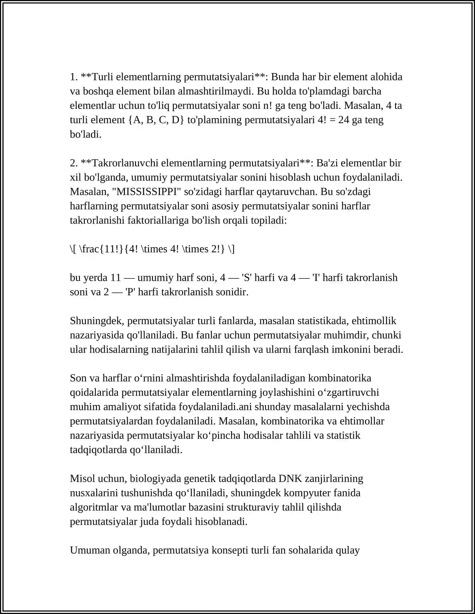 KOMBINATORIKA ELEMENTLARI 4