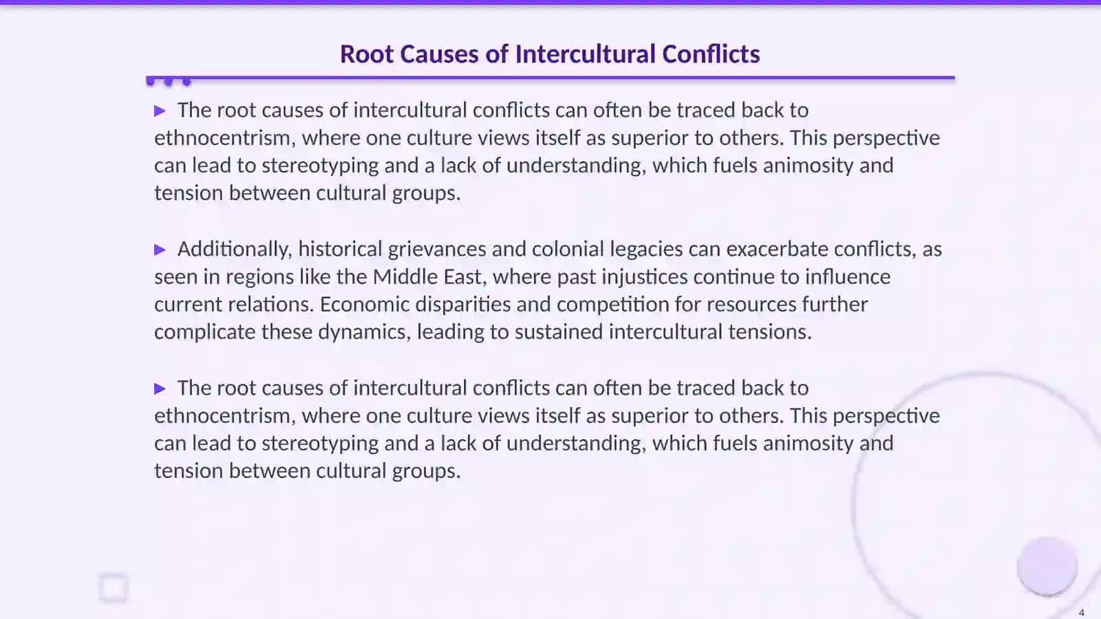 Intercultural conflicts and their resolution 4