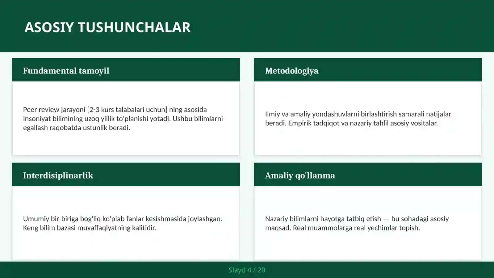 Peer review jarayoni [2-3 kurs talabalari uchun] 4