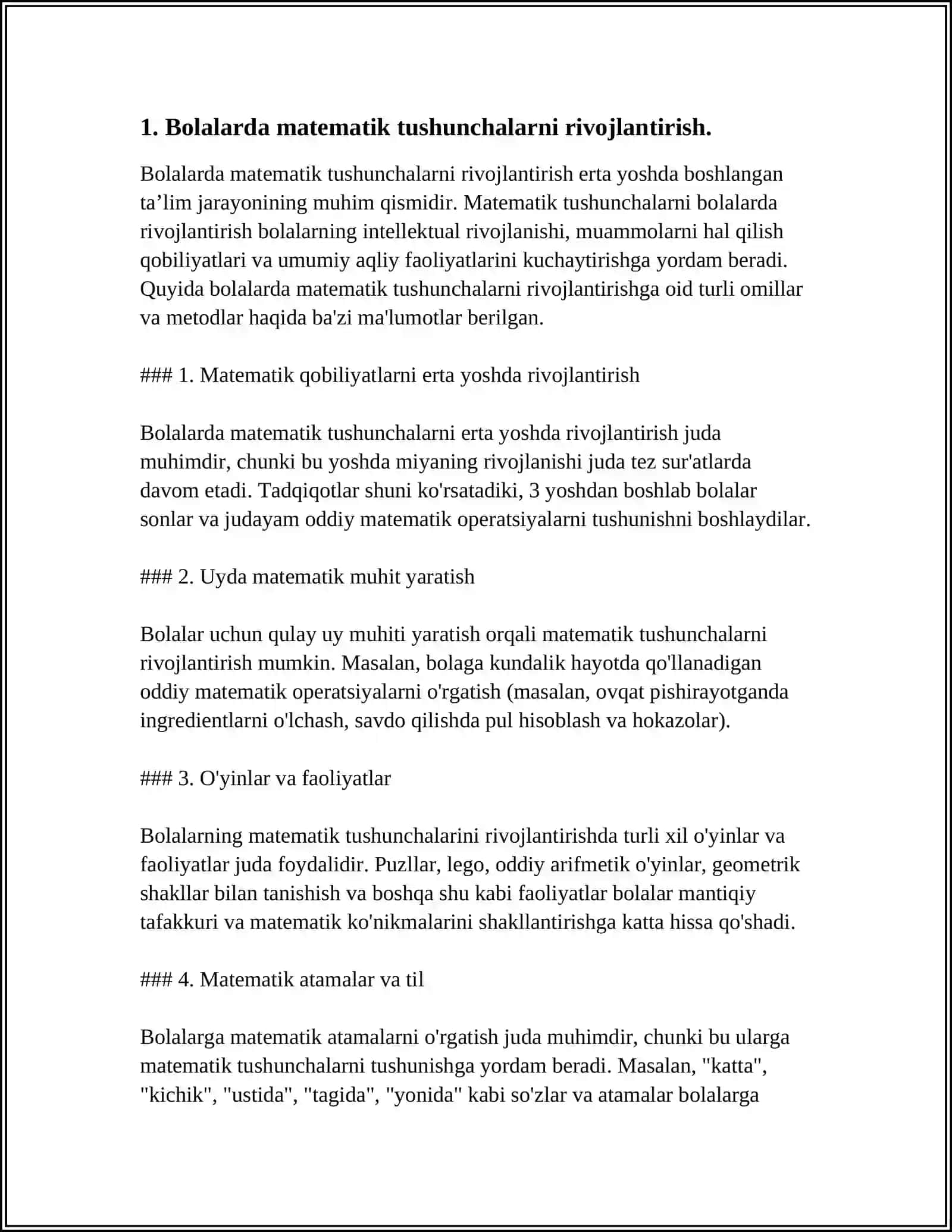 BOLALARDA TO'PLAM HAQIDAGI G'OYALARNI RIVOJLANTIRISH 4